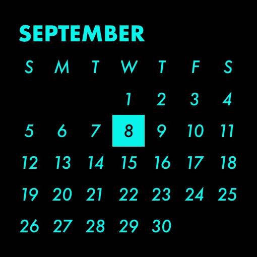 Blue neon widget Kalender Vidinaideed[sBWHJxvo5jPhg8kPARuY]