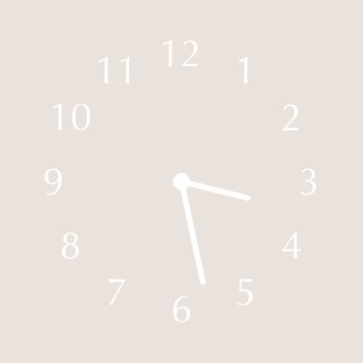 Soft beige simple widgets Horloge Idées de widgets[myHMYNs1eHhwsuSck79h]