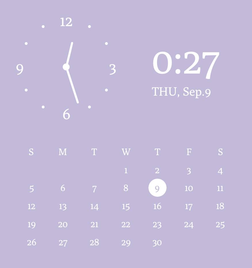 Soft purple widgets Uhr Widget-Ideen[qlLTGQuDuOjwb5ORNfU5]