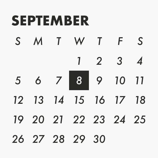 Gray cool widget Календар Идеје за виџете[OxrYLb3qjigxWJur6IQE]