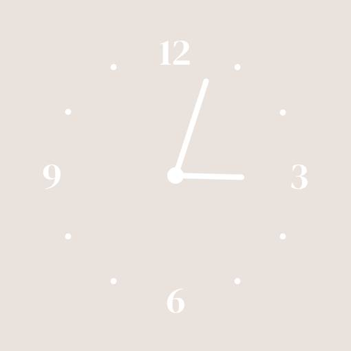 Soft beige widgets ساعة أفكار القطعة[DiASw4wZ1COWTQRG3xkV]