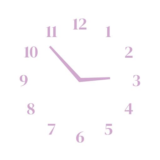 Purple pink vintage widget時計ウィジェット[mecNt6YLOlkJHLpB1aT3]