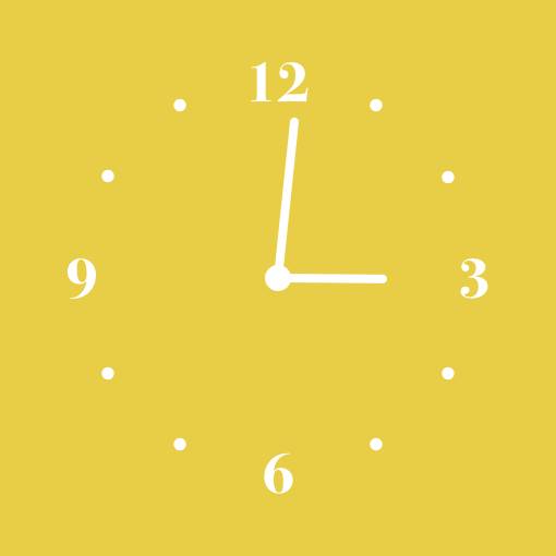 Autumn yellow widget 時計 ウィジェット[WHPx3eUeBes6kd4HUhWo]
