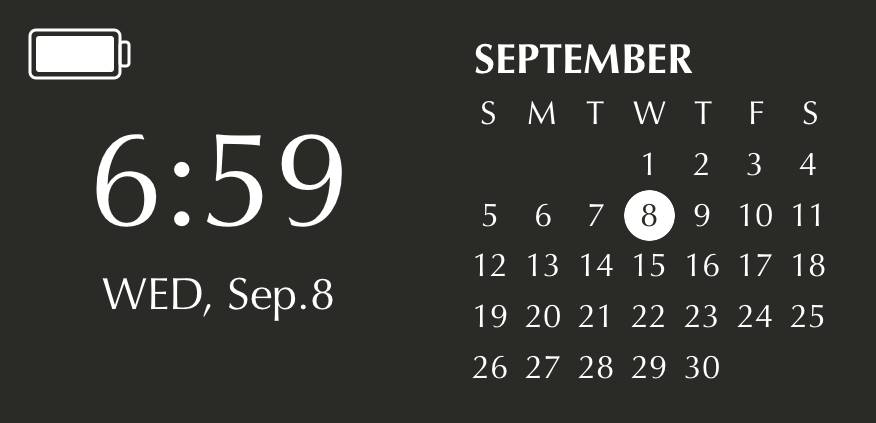 Sophisticated black widget Календар Ідеї для віджетів[lHoC4efV4KKWWKqvqOfL]