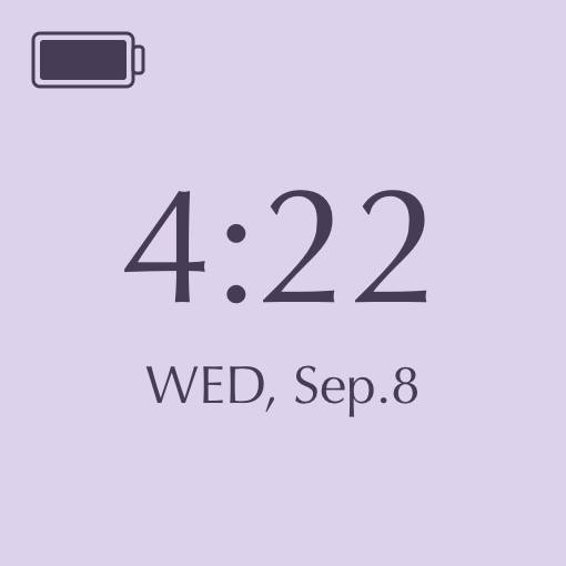 Purple pastel widget ពេលវេលា គំនិតធាតុក្រាហ្វិក[GPkm2bFctgaSLKXjZt2I]