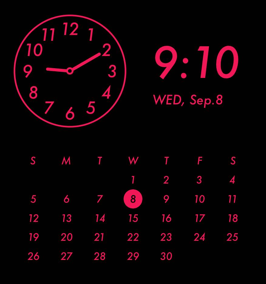 Pink neon widget Horloge Idées de widgets[p5BMOw75meIJ68sV6Jnr]