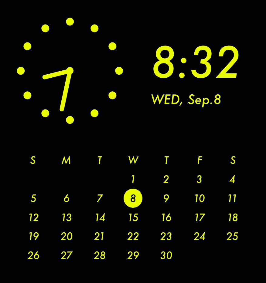 Yellow neon widget Reloj Ideas de widgets[lI14zTc4XXcVcOJt5UJO]