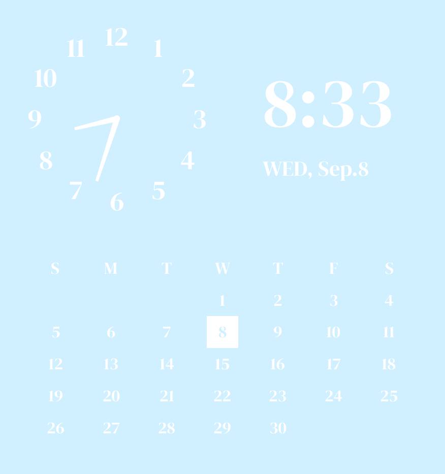 Sky blue widget Reloj Ideas de widgets[TOLkQa097VHINWn3XBvD]
