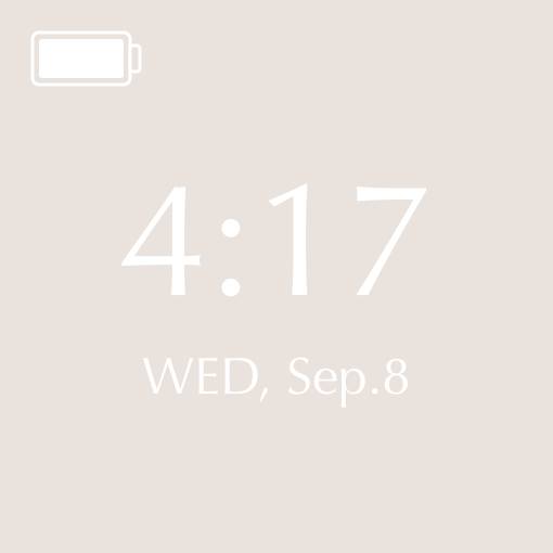 Soft beige simple widgets Temps Idées de widgets[ME56UGYyHyD28gWZzbgB]
