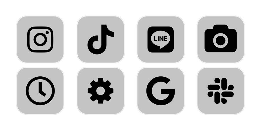 グレー App Icon Pack[8li4XYi0zZqQlu857kGv]