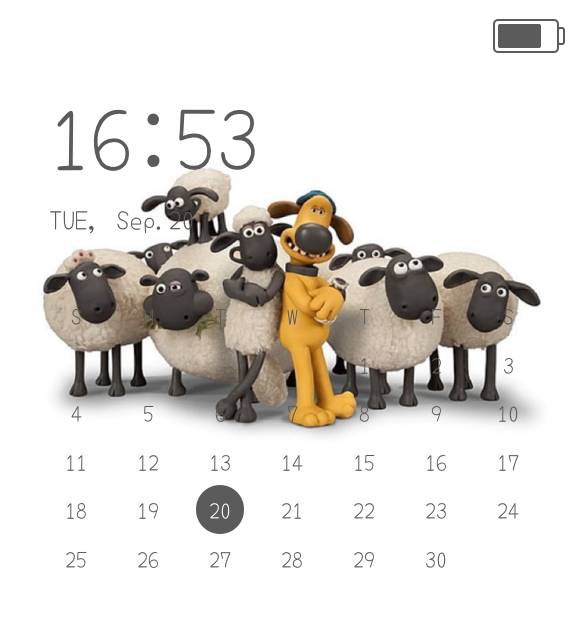 ひつじのショーンカレンダー カレンダーウィジェットのカスタマイズアイデア Iphone Android用 By Piccolo8634 22 09 16 53 Widgetclub