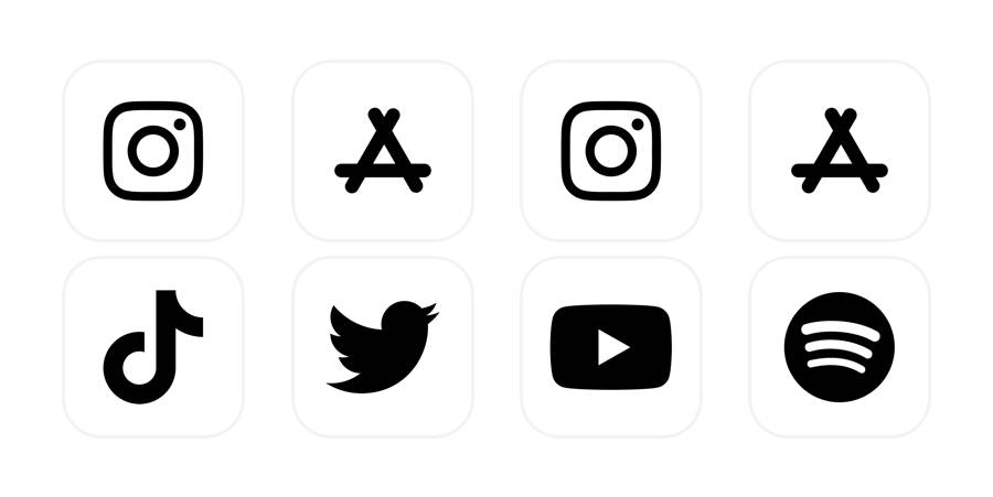 black andWhite App Icon Pack[qLoTWy5Geeg5yxqxP0gY]