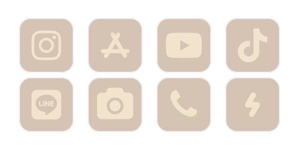 茶色 App Icon Pack[XXZ24oLH8B92ISSjGCSO]