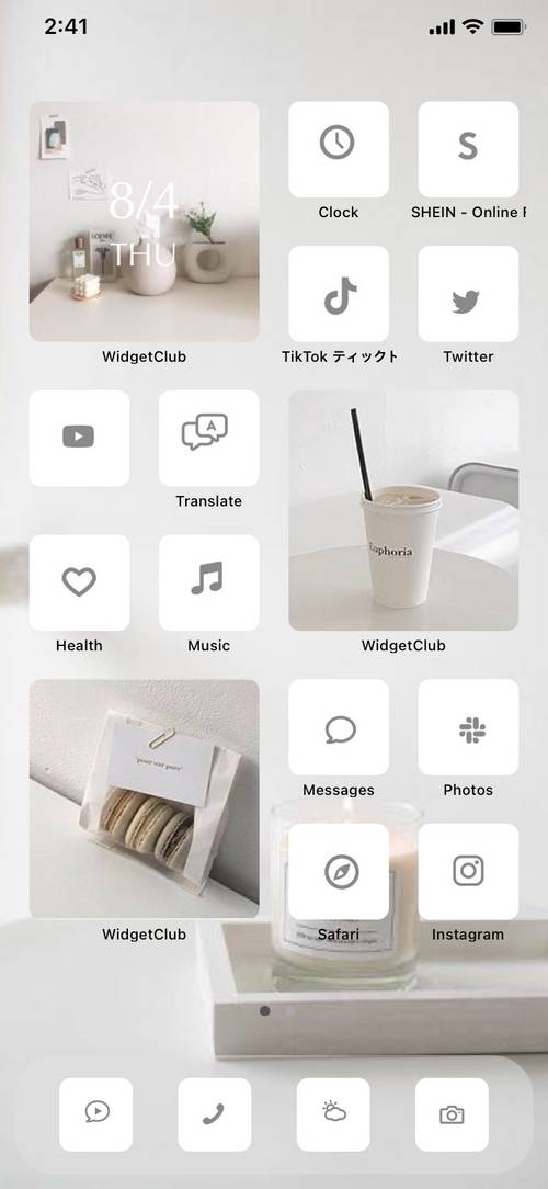 白ホーム画面カスタマイズ[G2FdmhutQWLsHIXE3uu0]