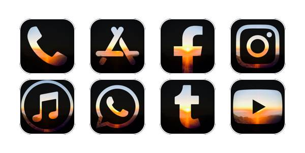 Sunset Icons Pack Paquete de iconos de aplicaciones[ySDxmrJ0f6un4Eco1fC5]