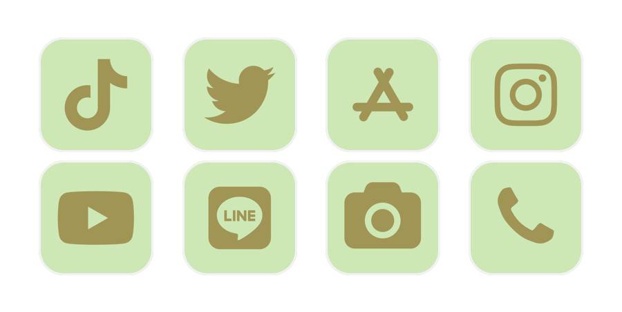 Verde Pastel Paquete de iconos de aplicaciones[JwjJNBuBEhrMRehpBCS4]