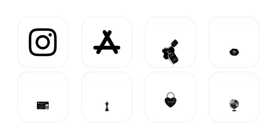 黒系 Paquete de iconos de aplicaciones[q42NJSWjE7PxJ6op5gV6]