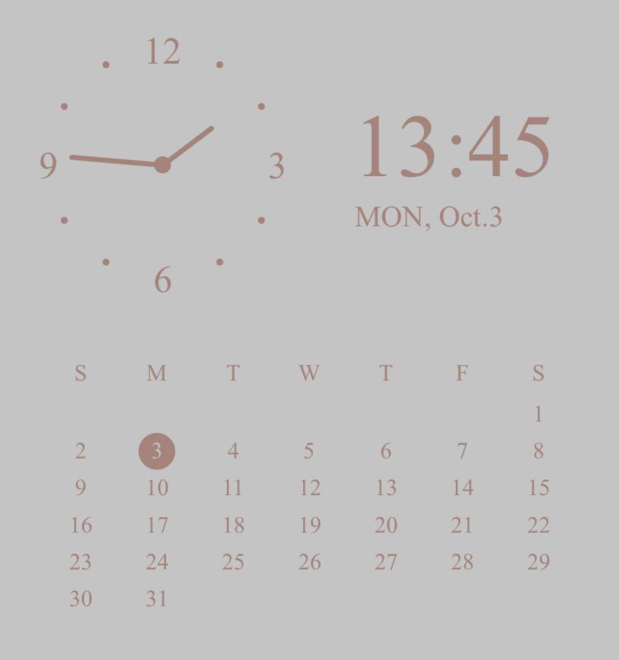 カレンダー Reloj Ideas de widgets[QZatpHaEXzPksiGybGC2]