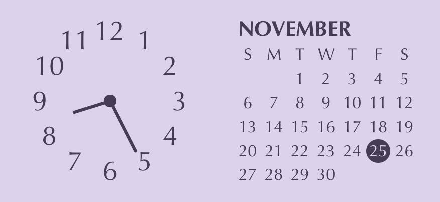 Purple pastel widget Horloge Idées de widgets[WYorj3KcIz5a1efSgmfW]
