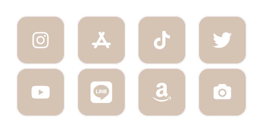 ブラウン App Icon Pack[sF6NatfBECbiivEUprk5]