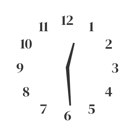 シンプル時計（ダークグレー） Relógio Ideias de widgets[2QFwmt1SGNLcHNWUDd77]