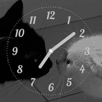 ねこ Reloj Ideas de widgets[4IKQSg2tx2NkPs1hCLaW]