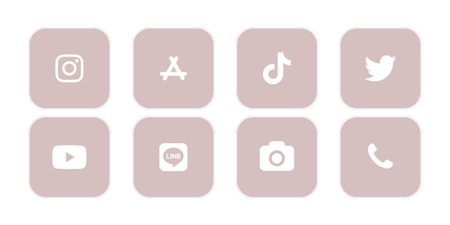 くすみぴんく♡ Paquete de iconos de aplicaciones[NTZxXDIyadgxnSVvTnvt]