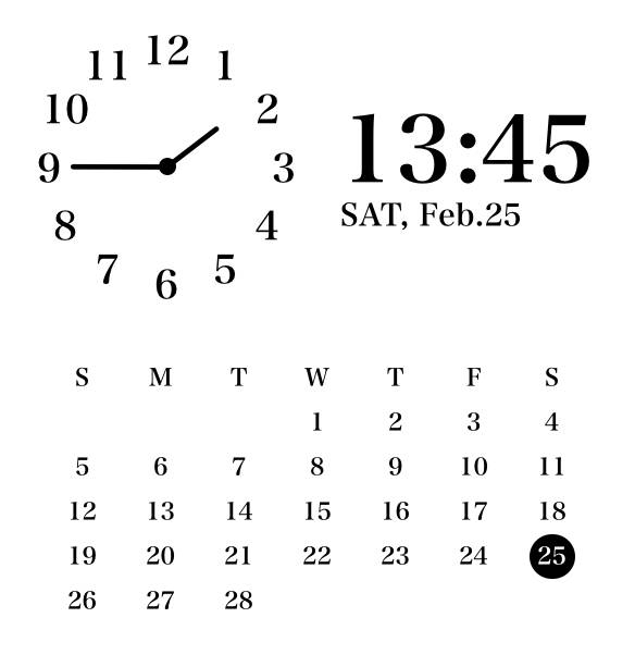 カレンダーHorloge Idées de widgets[VQuUb0RXJgvsADp0MRME]