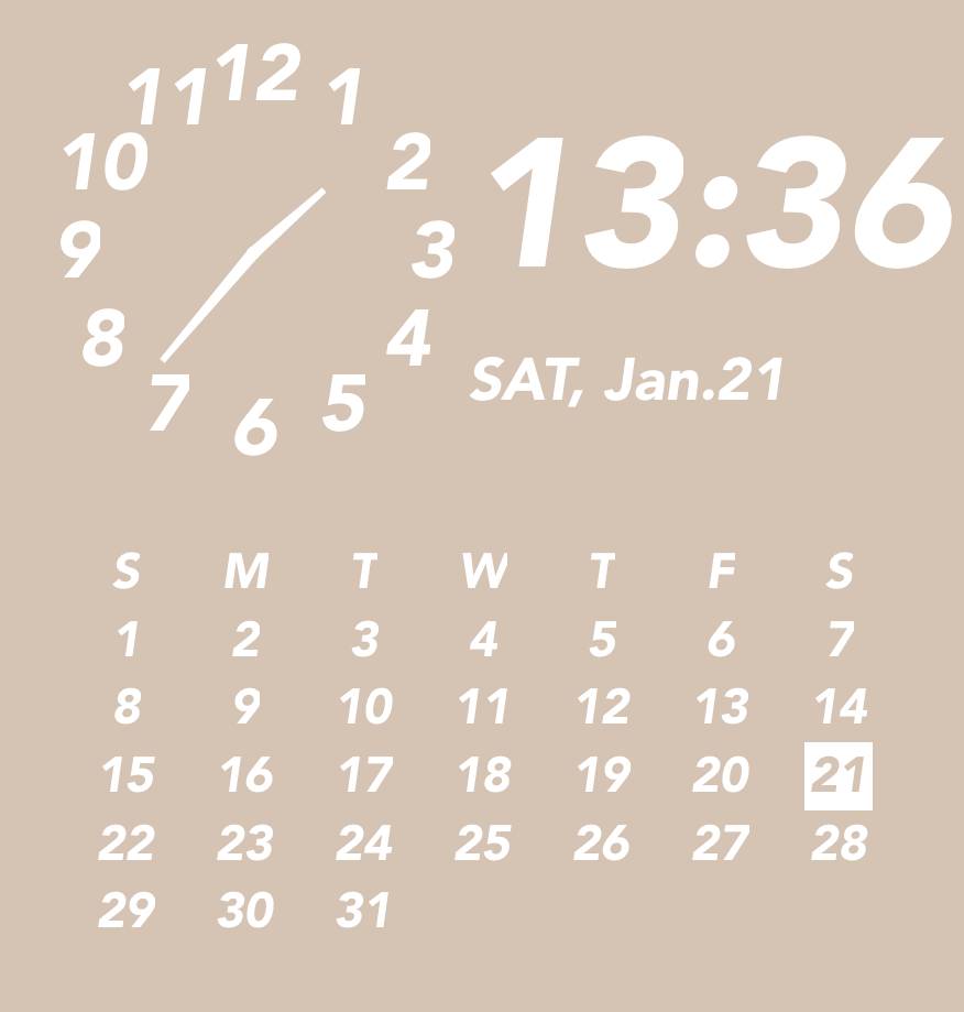 時計＆カレンダー Hodiny Nápady na widgety[RMRCb8OMtSZaao6kavSd]