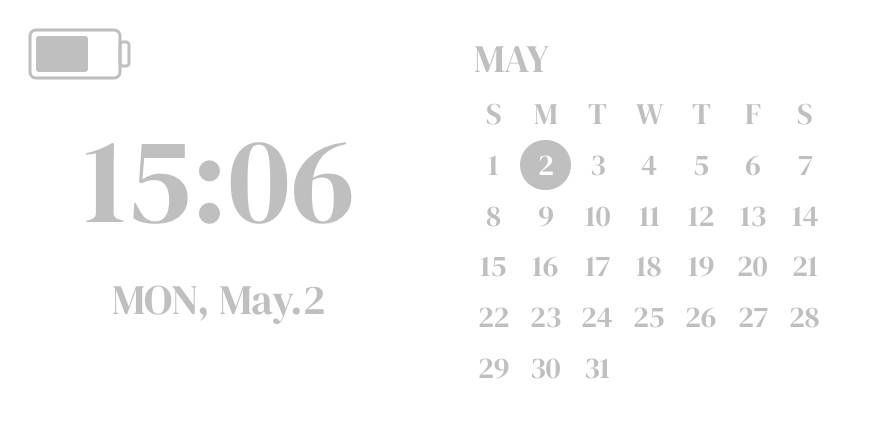 カレンダー時計 Calendario Ideas de widgets[U2hyVKptp4vFpvCbrVNQ]