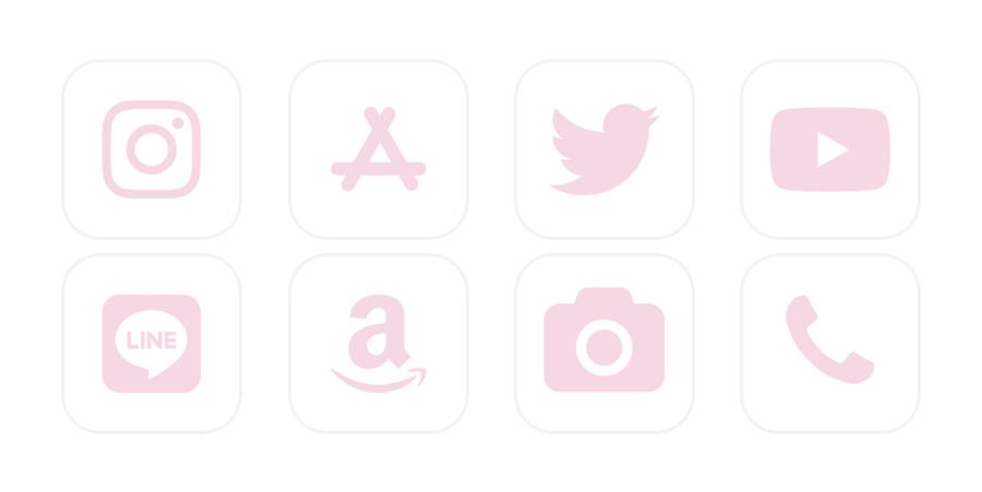 ピンク Pacote de ícones de aplicativos[1QbyyInAez9SoEw1ObM8]