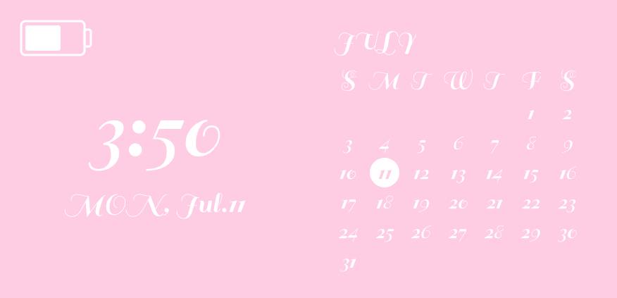 Powder pink widgets Calendario Idee widget[HxdI8InjQEftMhGRw5eO]