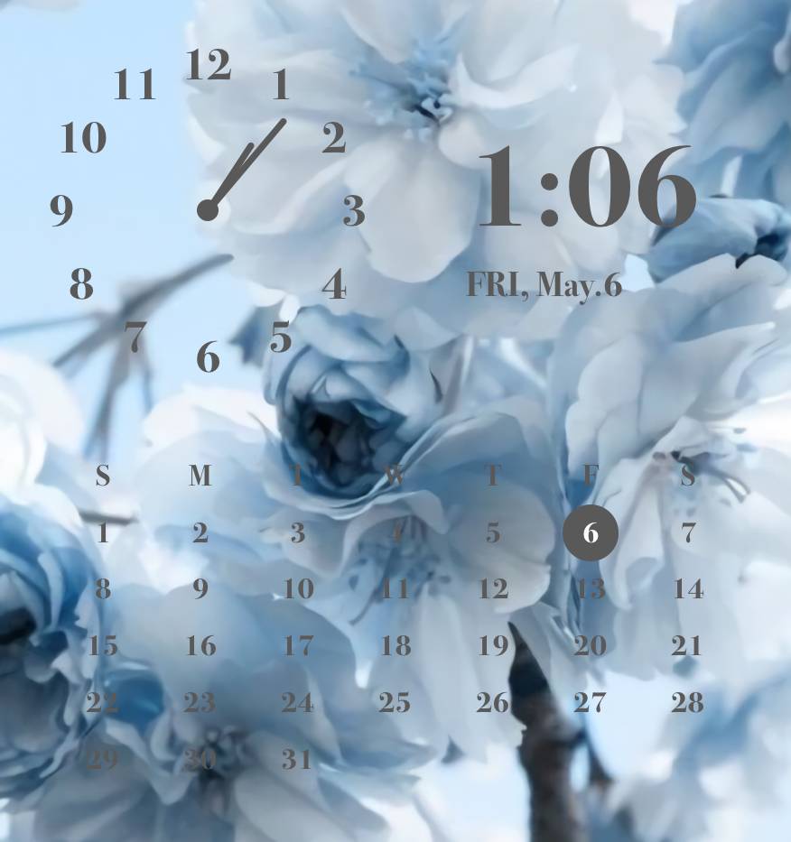 Light blue Horloge Idées de widgets[5PZfgGlOh102YbzumMRd]