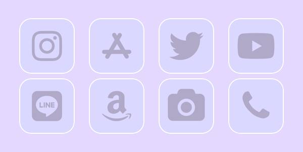 Purple Style חבילת אייקונים של אפליקציה[3zke95I9yS34BILSMGjo]