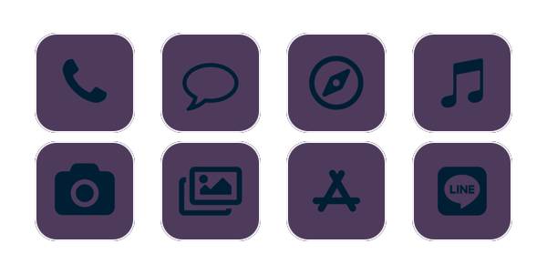 暗い紫 App Icon Pack[TKTI7G9PPsmcIgBi6DYl]