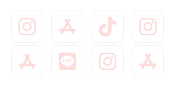 ピンク App Icon Pack[PzNoAOQp1hXN2WYex6AI]