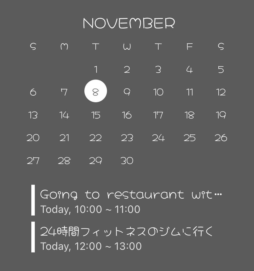 かれんだー Calendar Widget ideas[8lhac6HLluJ7hEhT7qq8]