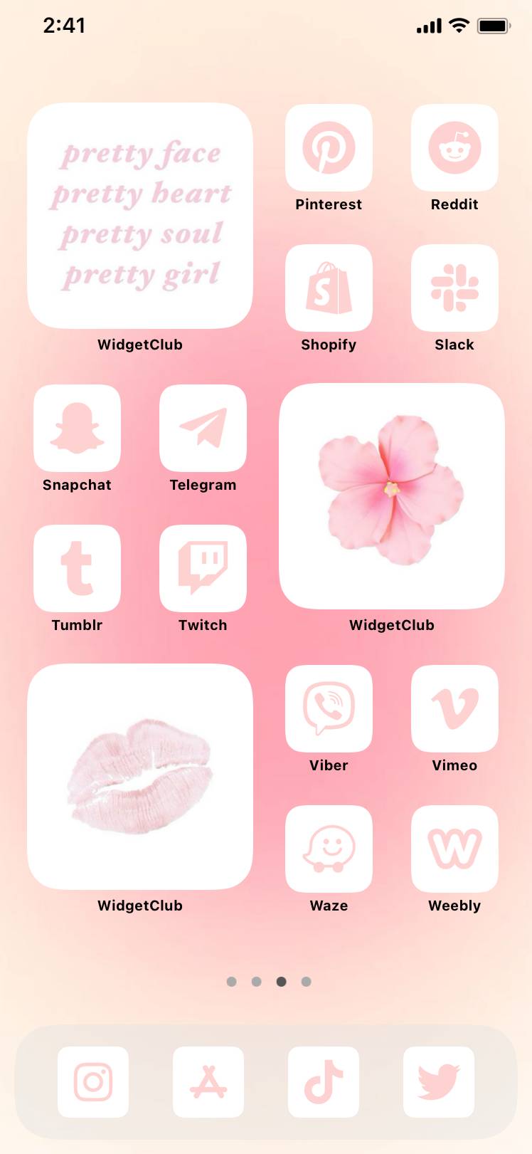 aesthetic pink set🌷🦩🩰Идеи домашнего экрана[mUnvmZcmWCf9MweAnK4y]