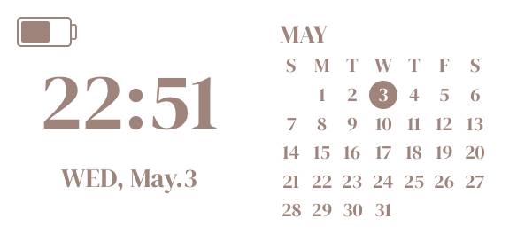 brown bear widget Календар Идеје за виџете[3qvEGRUshajKeT6CZ029]