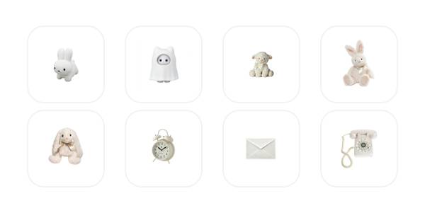 白 かわいい ぬいぐるみとか Paquete de iconos de aplicaciones[CDFjq5w8C9WQbjuJB1h9]
