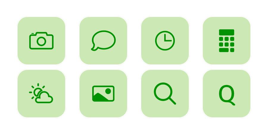 lightgreen Pacchetto icone app[kEb6oe8iuWayehNS0GxN]