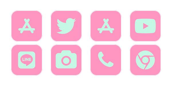 ピンク App Icon Pack[LPAhcfCH7uRh5DJ5Olul]