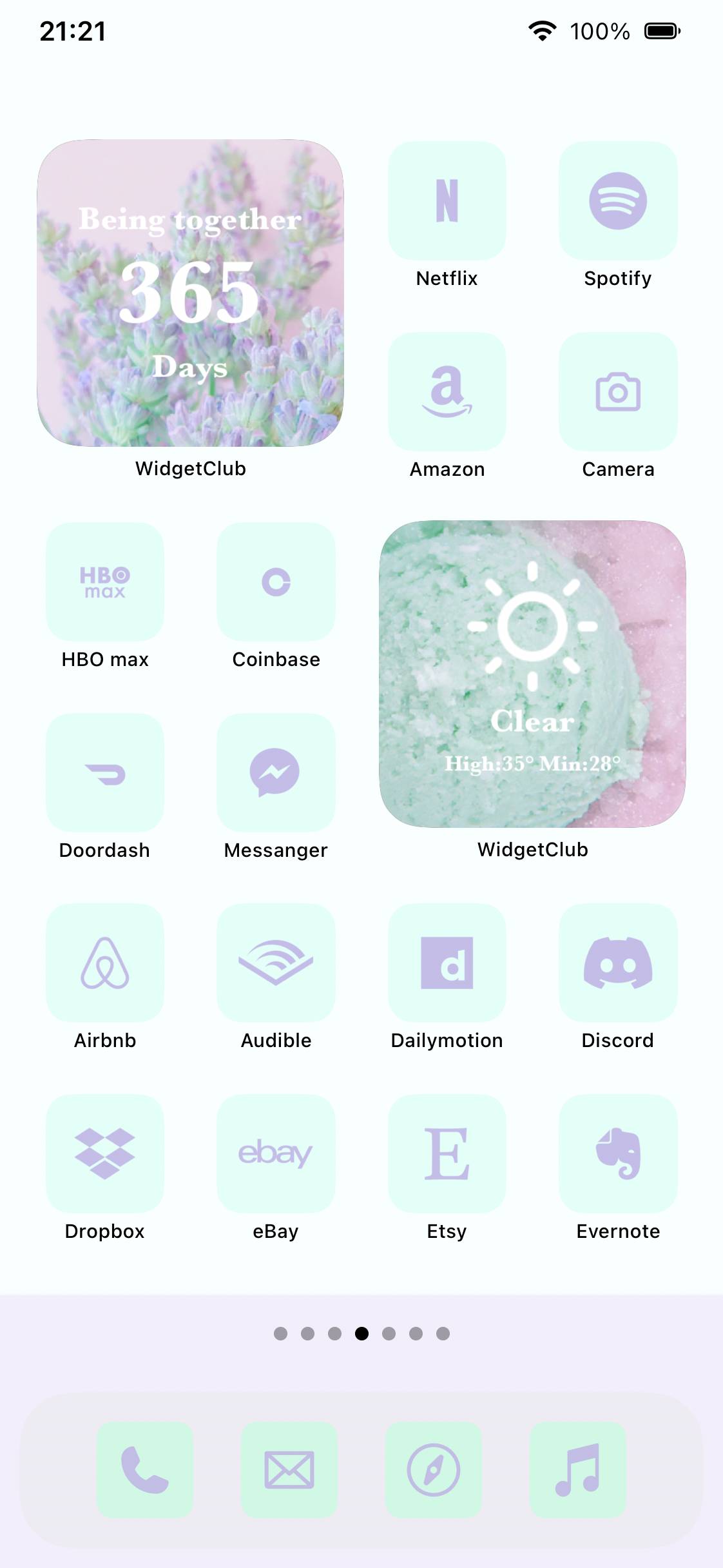 MINT×LAVENDERHome Screen ideas[3MzX74IWVBNdJNrEgDyI]
