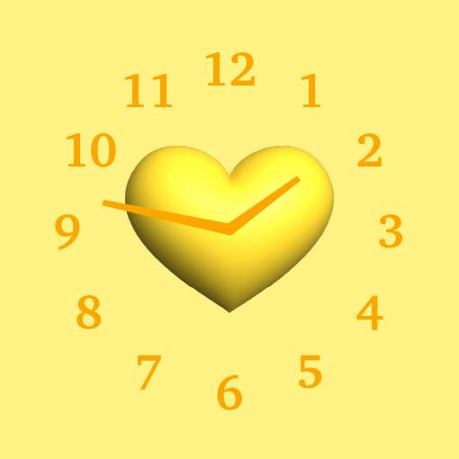 Jaune Horloge Idées de widgets[templates_g5zGu28o4b389Wvsof7D_3371800A-0FD9-4B86-9E2E-C234FCE0CA15]