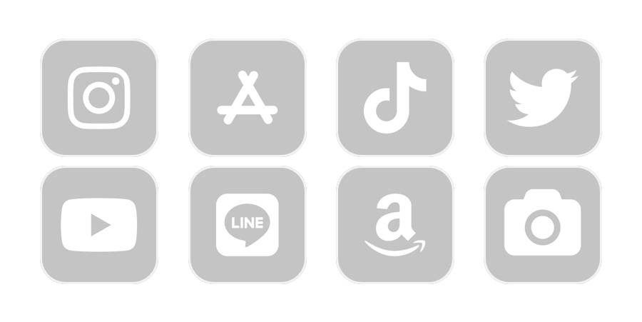 グレーアイコン App Icon Pack[EnIspQJK4e5shiHtvoZx]
