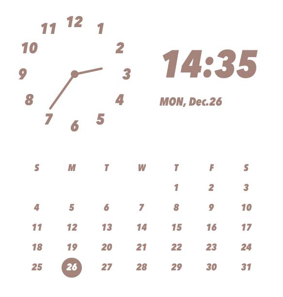 カレンダー Годинник Ідеї для віджетів[XJJ4dwmLWoBaU8w9ThQ9]
