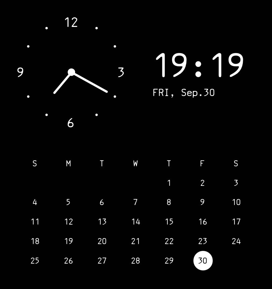 時計カレンダー Clock Widget ideas[JPlG5OMIudh4ASh28WyM]