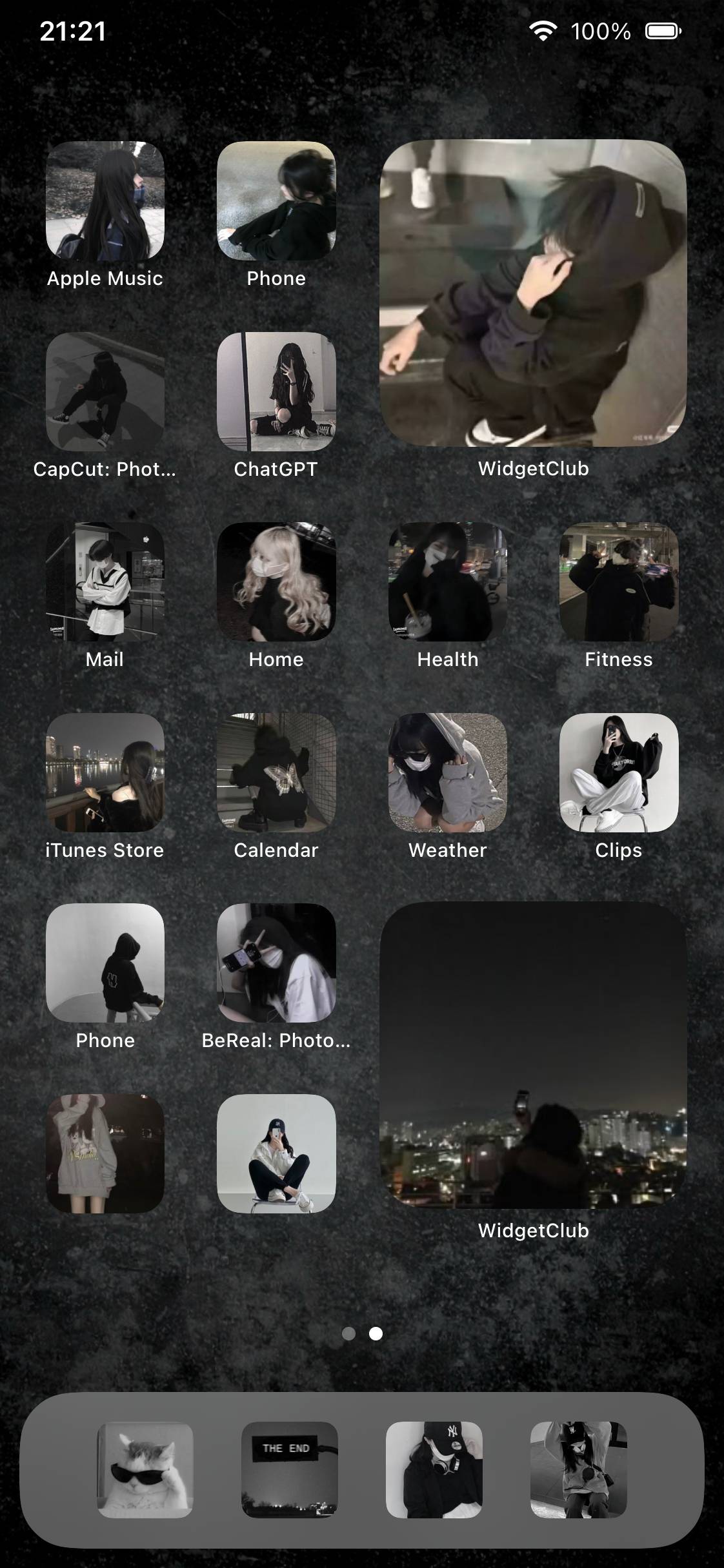 韓国風　黒系統Home Screen ideas[kLMZWYdgOL4BWLkx548l]