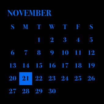Blue Black Kalendar Ideje za widgete[bgGVNfieFgqaoFle27b0]