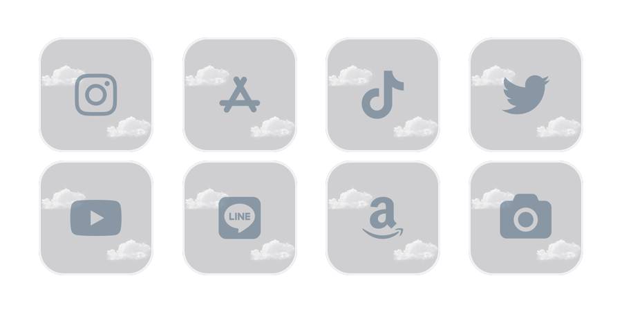 gray clowd App Icon Pack[4UQ9QLonlQ8I17zvqgkH]